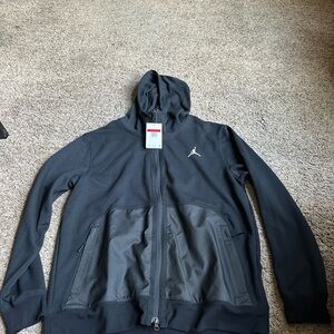 Jordan Black and Gray Lightweight Hooded Jacket